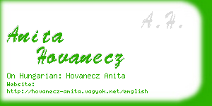 anita hovanecz business card